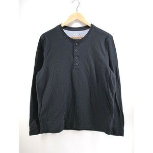 Untuckit Men's Sweater Black Henley‎ Large Long Sleeve Pullover